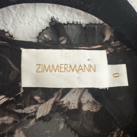 Zimmerman Maples Feathery Wrap Dress size 0 100% Silk - Picture 8 of 9